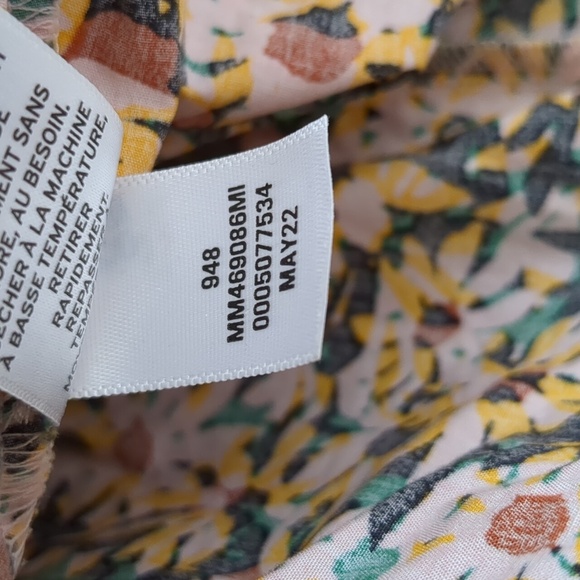 Large Melrose and Market Floral Flower Top Shirt Pink Green Black Cotton - Picture 14 of 14